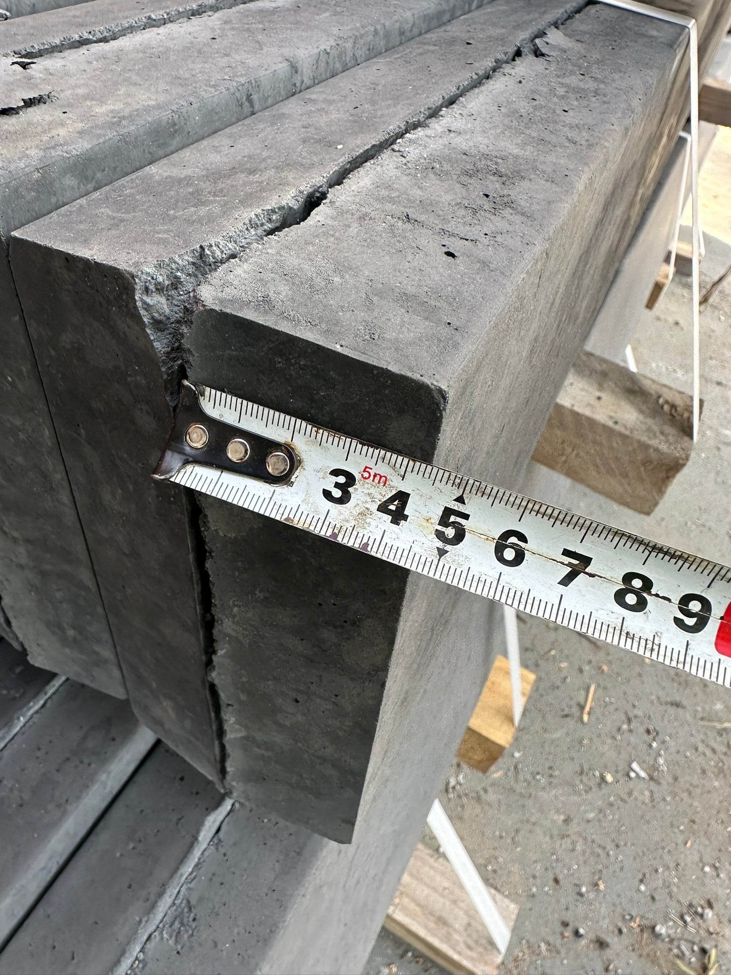 Smooth face Charcoal Under Fence Plinth (UFP) Concrete Sleepers