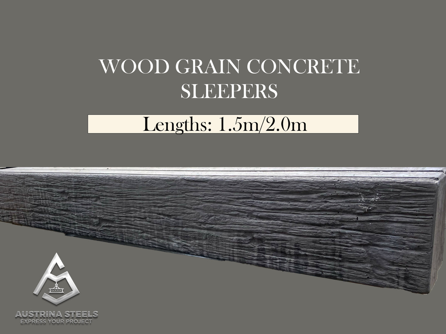 Woodgrain Concrete Sleepers