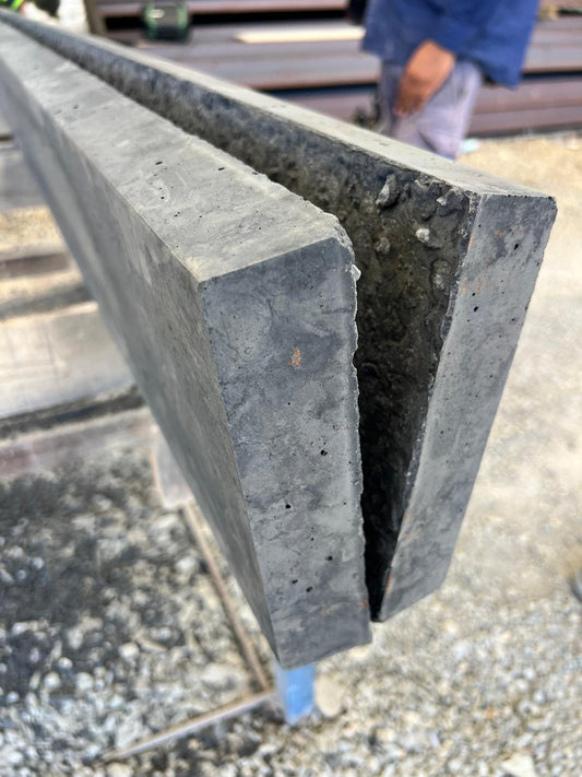Smooth face Charcoal Under Fence Plinth (UFP) Concrete Sleepers