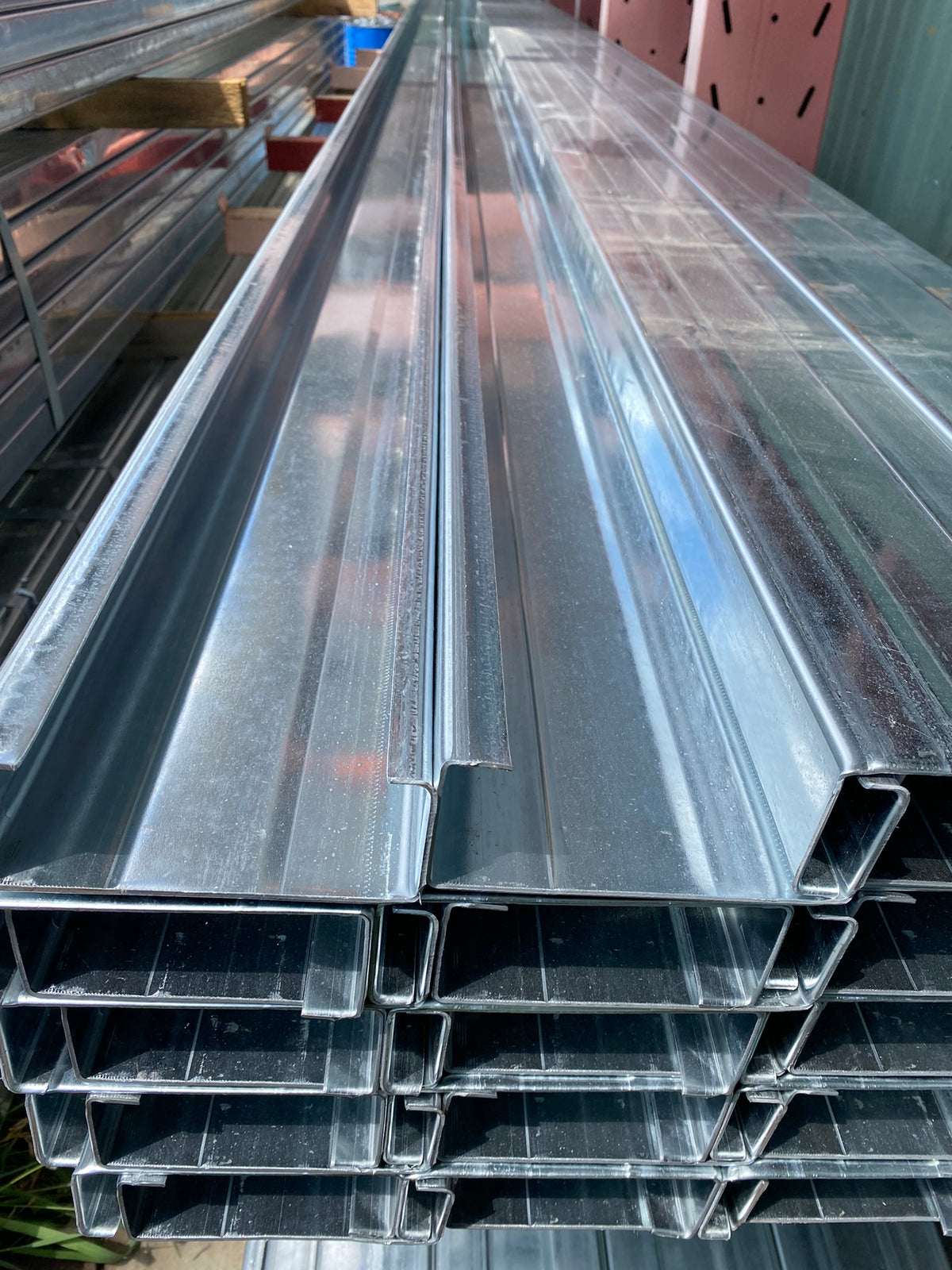 Galvanised C Purlins, Brackets, Top hats and Bolts