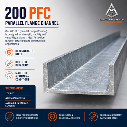 200 PFC Galvanized Parallel Flange