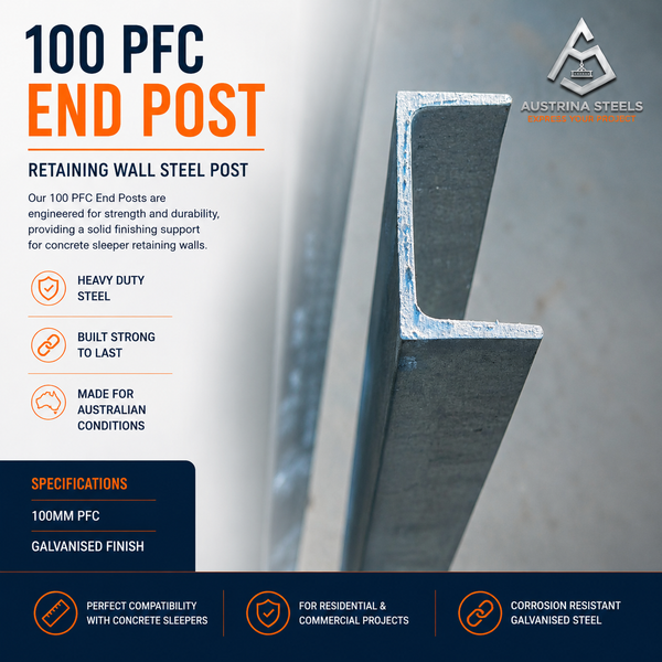 100 PFC Retaining Wall  End post