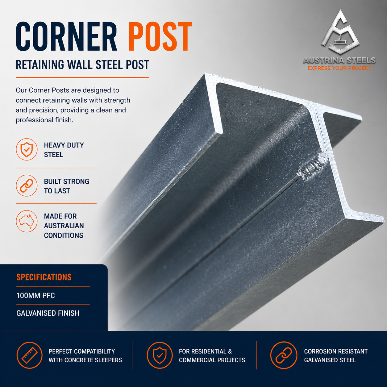 Retaining Wall Corner Post