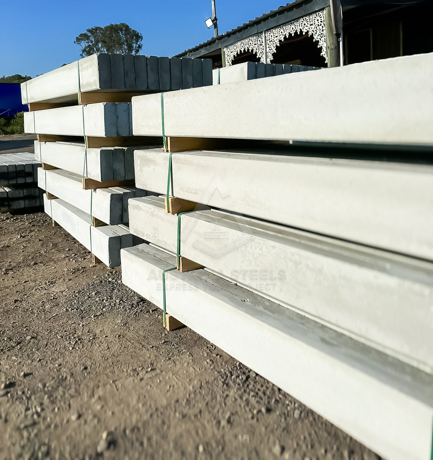 2.0- meter Smooth face Concrete Sleepers - Natural Color