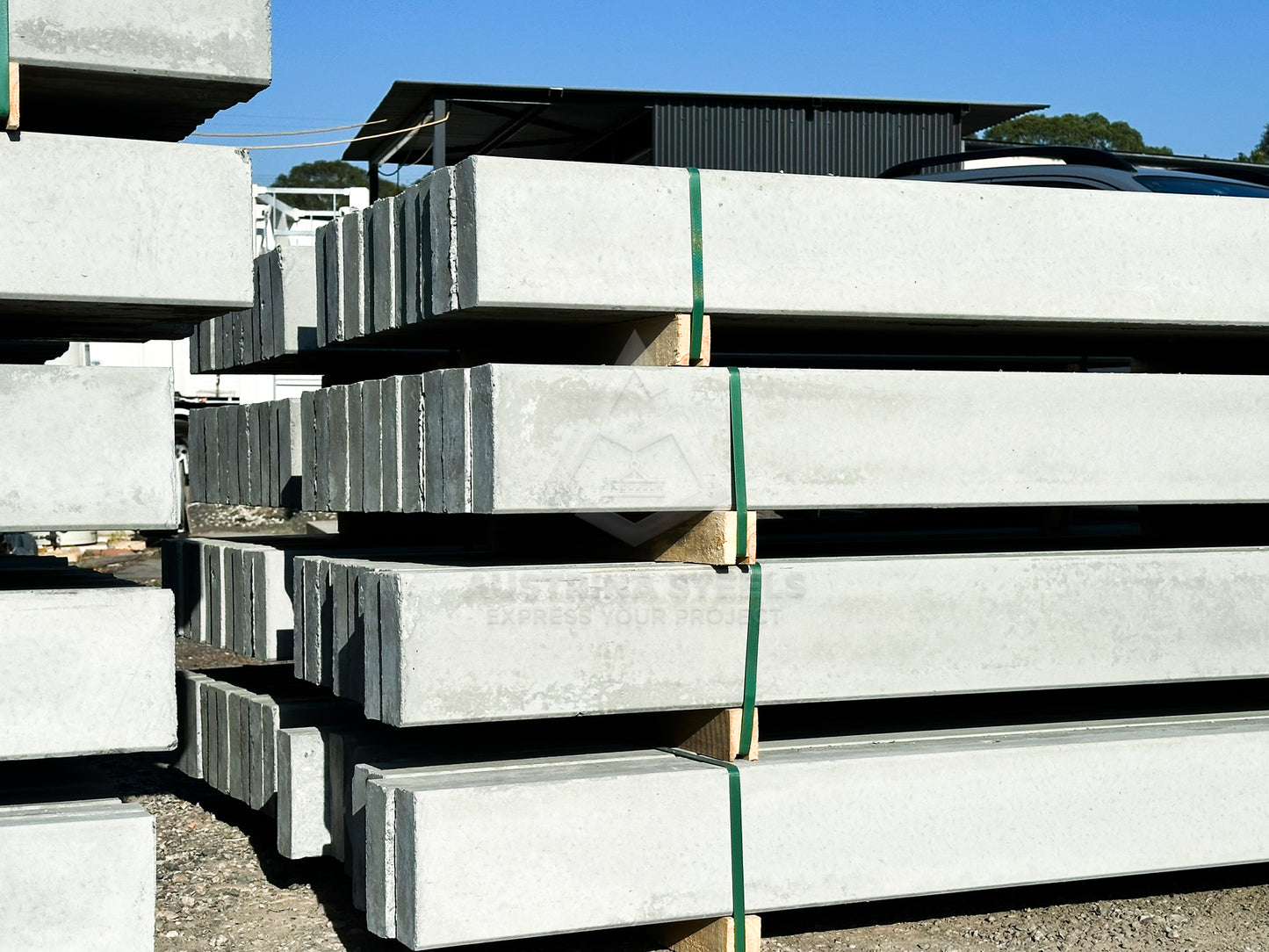 2.0- meter Smooth face Concrete Sleepers - Natural Color