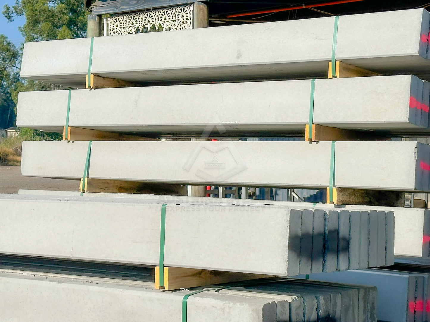 2.0- meter Smooth face Concrete Sleepers - Natural Color