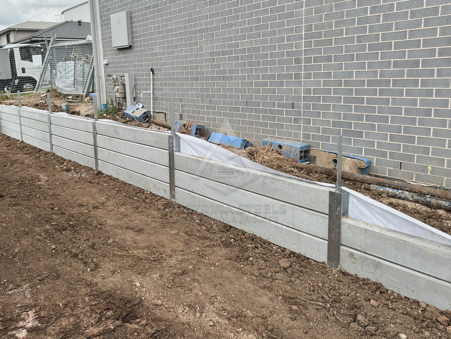 2.4- meter Smooth face Concrete Sleepers - Natural Color