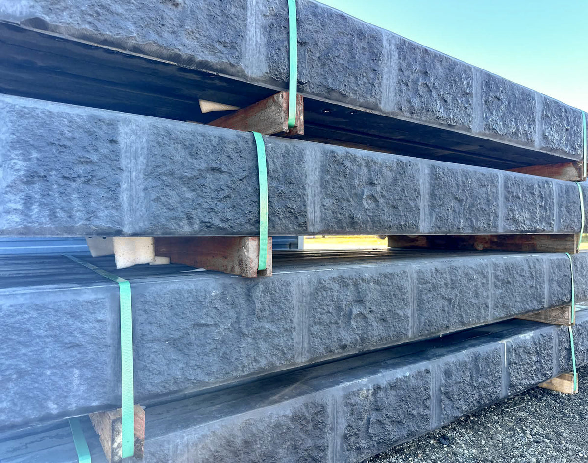 2.4m Rockface Concrete Sleepers